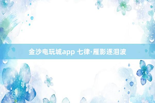 金沙电玩城app 七律·雁影逐泪波
