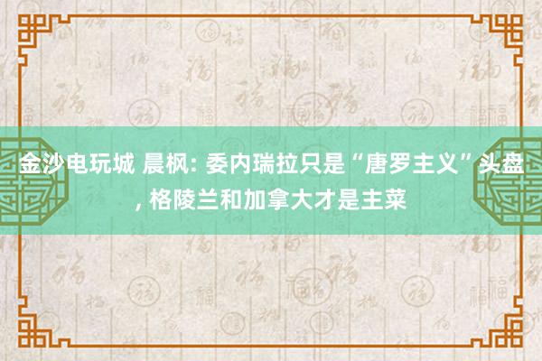 金沙电玩城 晨枫: 委内瑞拉只是“唐罗主义”头盘, 格陵兰和加拿大才是主菜