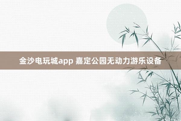 金沙电玩城app 嘉定公园无动力游乐设备