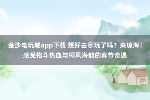 金沙电玩城app下载 想好去哪玩了吗？来琼海！感受格斗热血与椰风海韵的春节奇遇