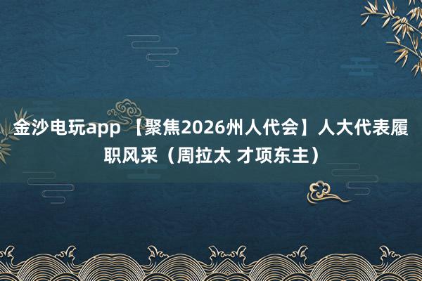 金沙电玩app 【聚焦2026州人代会】人大代表履职风采（周拉太 才项东主）